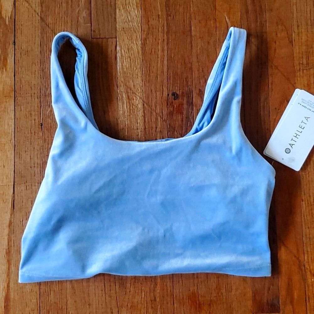 M Athleta Velvet Cut Out Crop